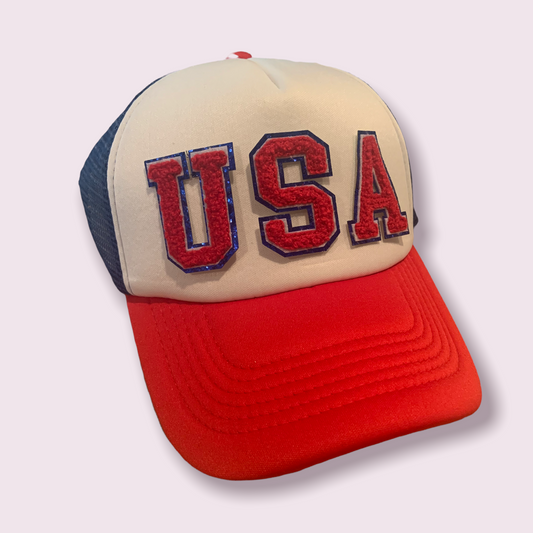 USA Chenille Patch Hat